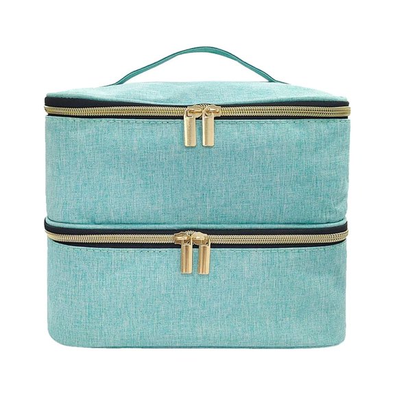 Vogacara Aspecto elegante: organice y almacene la colección de esmaltes de uñas con facilidad y bolsa de transporte para esmaltes de uñas. Juegos de manicura Verde piedra