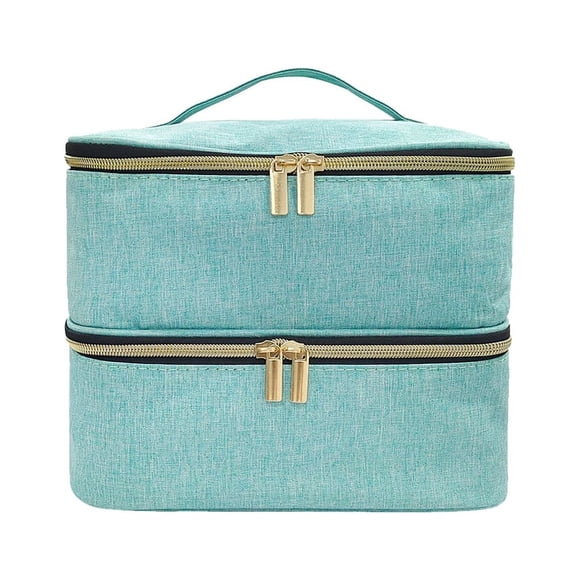 Qarigey Aspecto elegante: organice y almacene la colección de esmaltes de uñas con facilidad y bolsa de transporte para esmaltes de uñas. Juegos de manicura Verde piedra