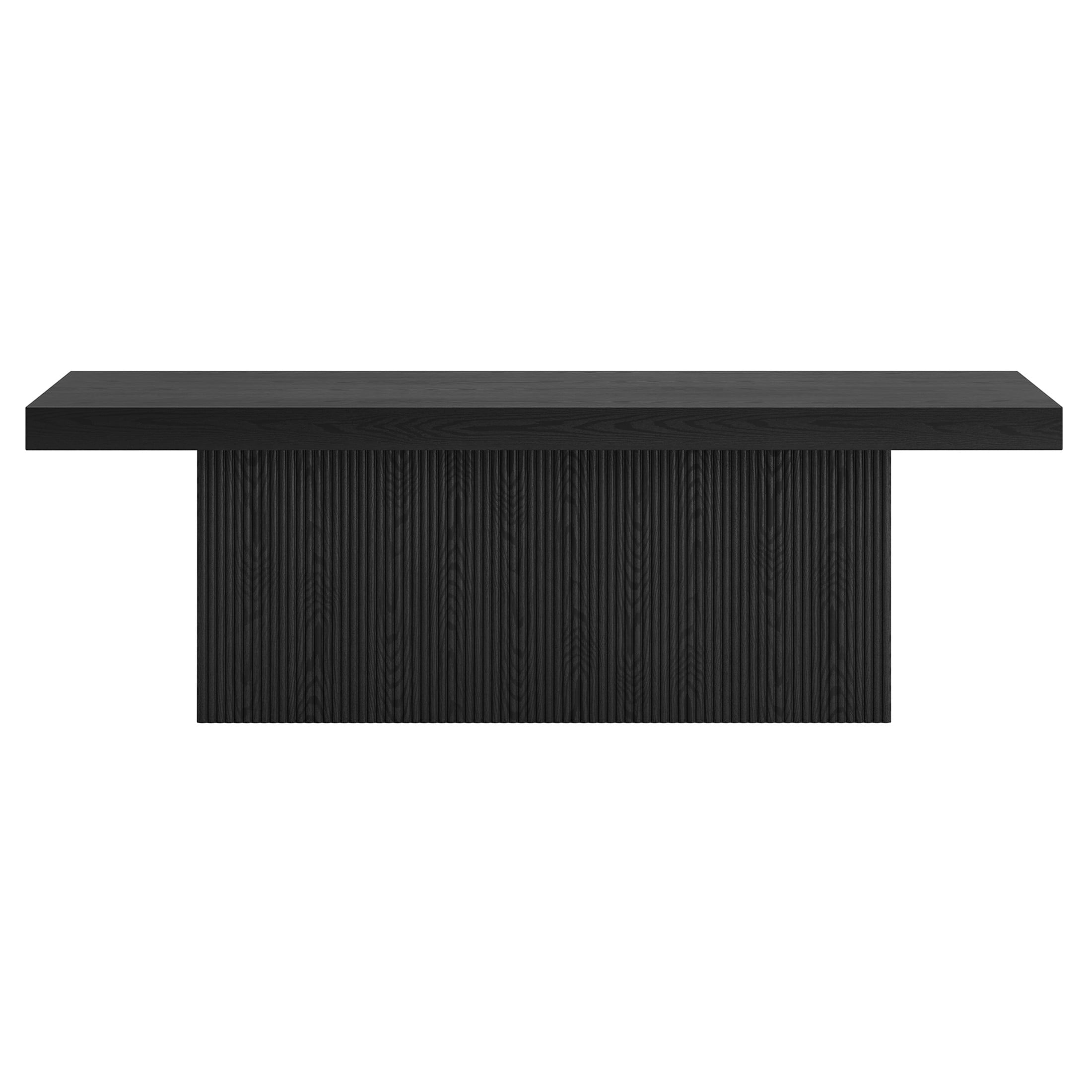Evelyn&Zoe Modern/Contemporary 48" Wide Black Grain Coffee Table