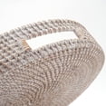 thumbnail image 4 of Bandeja de mesa de café DECRAFTS redonda tejida en ratán blanco (35 cm), 4 of 8