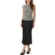 thumbnail image 2 of INSPIRAR CHIC Top de Tweed para Mujeres Sin Mangas Cuello Redondo Estampado de Cuadros Cintura Cremallera Hebilla Espalda Blusa Tops M Beige Negro, 2 of 6