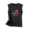 thumbnail image 4 of AnuirheiH American Flag Tank Tops for Women 4th of July Clothes Sleeveless Patriotic Shirts Women's Sleeveless Summer Sexy Casual Tops Regular Round-Neck Printing Sleeveless Vest Tops, 4 of 5
