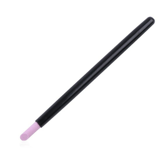 Ruanlalo Nail Art Quartz Scrub Stone Cuticle Remover Pen Pusher Manicure Polish Tool Black