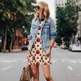thumbnail image 4 of Lsque Fruit Apples Pattern Summer Dresses for Women – Sleeveless T-Shirt Swing Sundress, Perfect for the Beach and Casual Days, 4 of 7