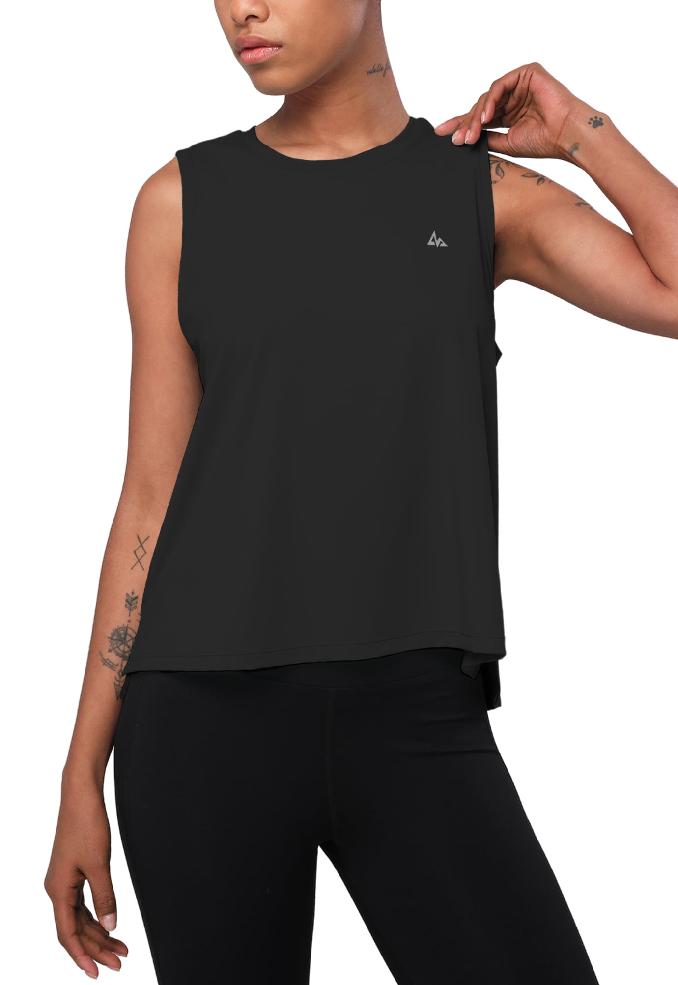 good hYOUman Womens Jessica Thankful for This Life Athletic Racerback Tank