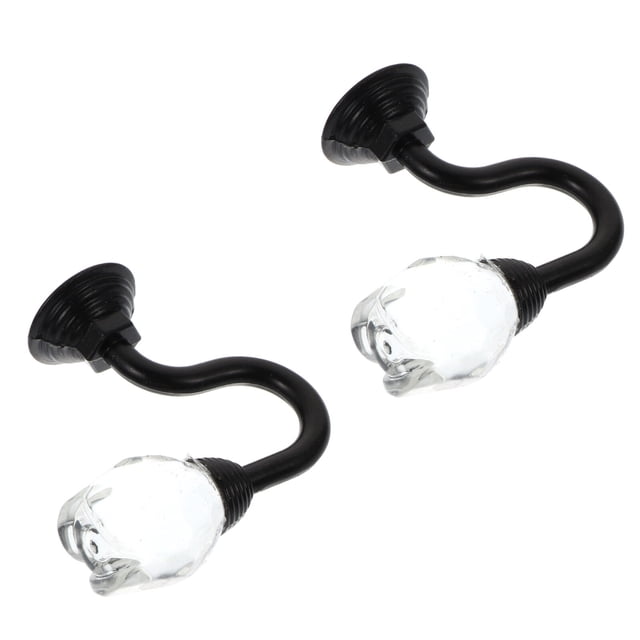 1 par de elegantes ganchos para cortinas, decorativos y de cristal.