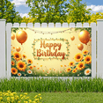 thumbnail image 6 of Floral Design Birthday Banner Sunflower Theme Decorative Lights for Birthday Party Celebration Event Decor, 6 of 9