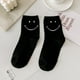 thumbnail image 1 of Calcetines Smiley para mujer, de algodón, de longitud media, de rayas, estilo universitario, de barril largo, para otoño, para deportes, medias, 1 of 5