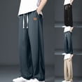 thumbnail image 4 of Alkepwun Sweatpants for Men Thin Elastic Waist Drawstring Pockets Straight Leg Casual Joggers Pants Lightweight Comfort Breathable Baggy Athletic Bottom, 4 of 4
