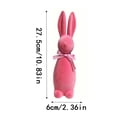 thumbnail image 6 of Easter Wall Decor Easter Themed Flocked Bow Standing Bunny Figurine, New, Medium, 6 of 8