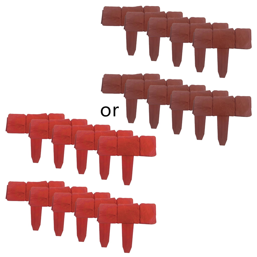 QUSENLON 10pcs Garden Fence Border Decorative Flower Bed Edging Cobbled