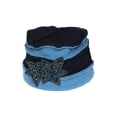 thumbnail image 1 of Striped Winter Beanie with Stars - Navy/Light Blue, 1 of 1