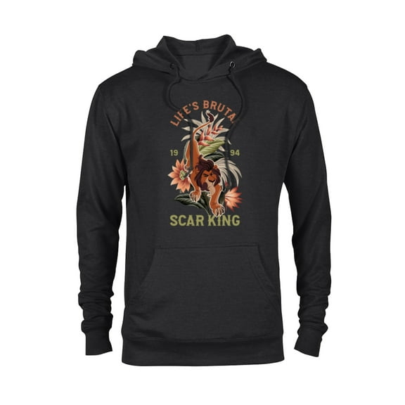 Disney The Lion King Anniversary ’94 Scar King Life’s Brutal - Pullover Hoodie for Adults - Customized-Black