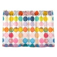 thumbnail image 7 of Yayeee Kitchen Curtains Tier Pair Light Filtering 27"x24" Rod Pocket Short Cafe Window Panel, Yellow Circles, 7 of 7