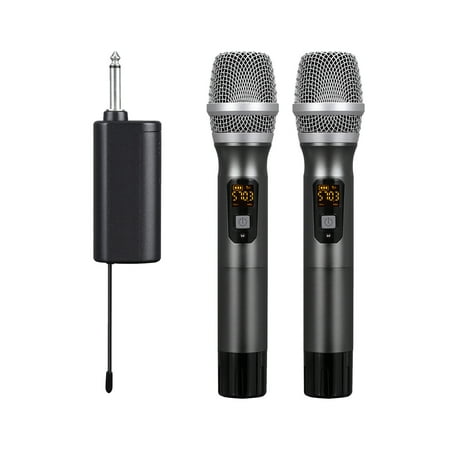 Pyle UHF Wireless Microphone System - Handheld Mic & Wireless Transmitter with Universal Plug-and-Play Audio
