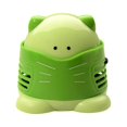 thumbnail image 2 of Cat Desktop Vacuum Cute Style Mini Energy-saving Cartoon Cat Shape Electric Keyboard Dust Collector Paper Scrap Quicker Picker Drill Tool Tools Green, 2 of 9
