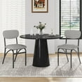 thumbnail image 4 of Dining Chairs Set, Mid Century Morden Chair with Arched Metal Legs, Upholstered Boucle Dining Chairs Suitable for Various Kitchen Styles, 4 of 7