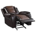 thumbnail image 5 of Lexicon Briscoe Faux Leather Glider Reclining Chair in 2-Tone Brown, 5 of 8