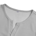 thumbnail image 6 of Men's Ribbed Henley Tank Tops Knit V Neck Sleeveless Workout T Shirt Muscle Gym Fitness Tee Gray, 6 of 7