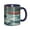 NavyBlue, variant on Watercolor Flower Coffee Mug Fun Custom Ceramic Mugs 11oz Black