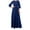 Navy, variant on CAICJ98 Plus Size Dresses Women's Off Shoulder V-Neck formal Dresses Wedding Gowns Elegant Evening Long Dresses for Party Navy,S