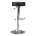 thumbnail image 1 of Bowery Hill Tabouret de Bar en Similicuir Rond et Réglable de 24.5'' Contemporain en Noir, 1 of 3