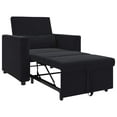 thumbnail image 3 of vidaXL Single Sofa Bed Black 90 x 165 x 87 cm Velvet, 3 of 6