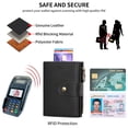 thumbnail image 3 of Sendefn Trifold Wallets for Men Genuine Leather Credit Card Holder with RFID Blocking, 3 of 7