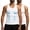2pk White/White, variant on MANIFIQUE 2 Packs Gynecomastia Compression Shirts for Men - Sleeveless Slimming Undershirts Body Shaper Workout Tank Top