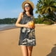 thumbnail image 3 of Fotbe Graceful Snow Leopard Vestido de Verano sin Mangas para Mujer – Vestido Midi Línea A, Estilo Camiseta Floral, Vestido Playero Casual y Fluido, 3 of 7