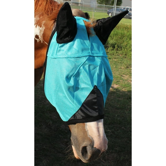Equine Horse Light Weight Mask Summer Spring Airflow Mesh Turquoise 73269