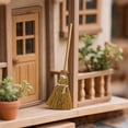 thumbnail image 5 of Mini Brooms Natural Straw Style Decorative Broom for Shelf Table Entryway Display, Rustic Cottage Home Accent, 5 of 5