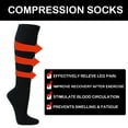 thumbnail image 2 of COUVER Unisex 15-21mmHg Compression Knee High Socks for Nurses, Black, 2 of 5