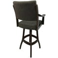 thumbnail image 2 of Casa 30" Solid Swivel Wood Bar Stool - Sanora Brown Fabric - Brown Honey, 2 of 3