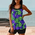 thumbnail image 5 of qucoqpe Tankini Swimsuits for Women Loose Fit Floral Print Two Piece Modest Bathing Suits Blouson Tankini Tops with Boyshorts, 5 of 6