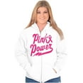 thumbnail image 4 of Pink Ribbon Power Breast Cancer Aware Zip Hoodie Sweatshirt Women Brisco Brands S, 4 of 6