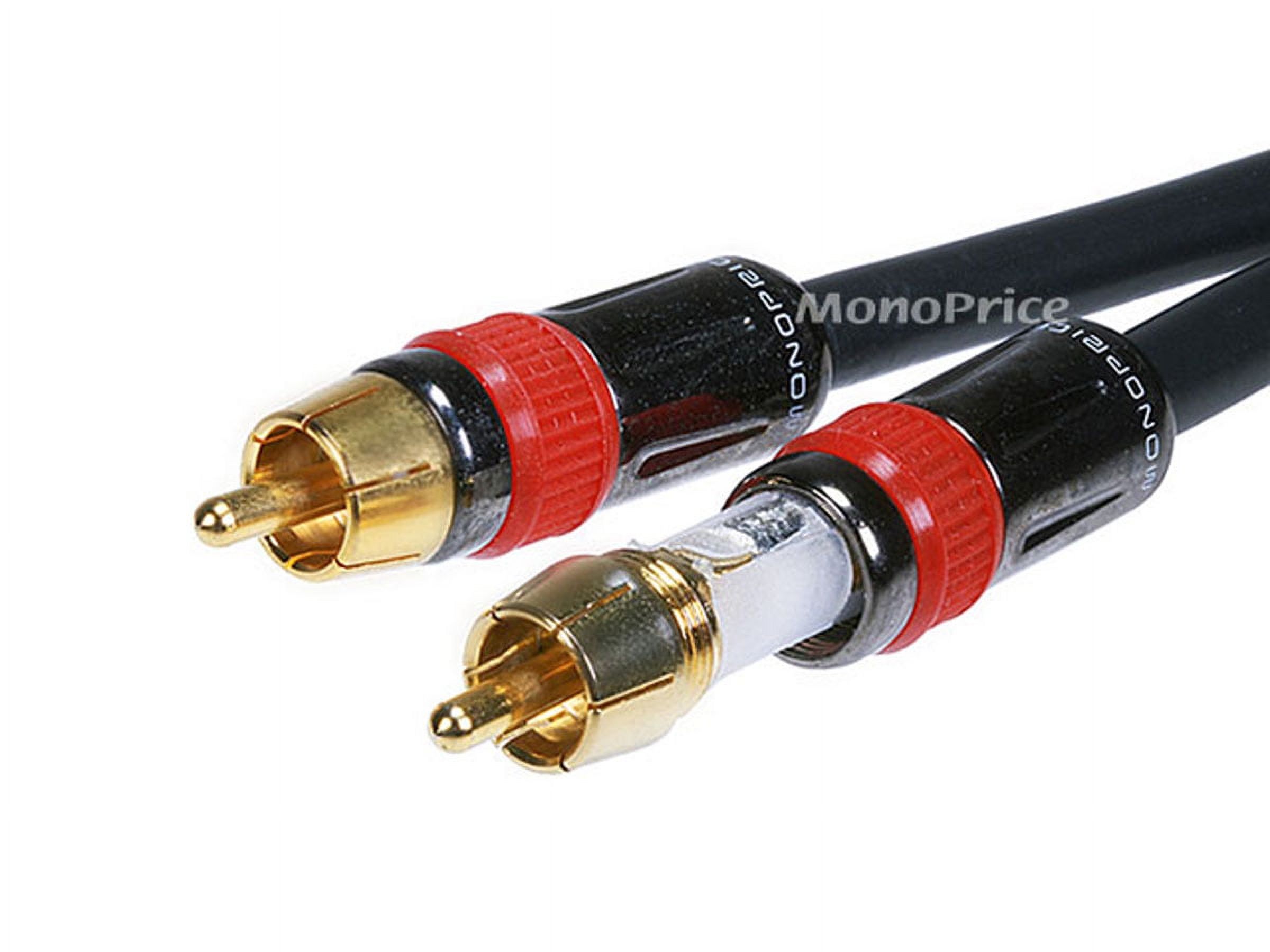 Monoprice Digital Coaxial Cable - 0.5 Feet - RCA Female to 2-RCA Male Splitter Adapter, single, Gold plated - image 3 of 3
