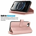 thumbnail image 3 of Wallet Case for iPhone 16e (2025) Wallet Case 6.1" 5G, [9 Card Slots] Luxury PU Leather Credit Holder Carrying Folio Flip [Detachable] Kickstand Magnetic Phone Cover & Lanyard [Rose], 3 of 5