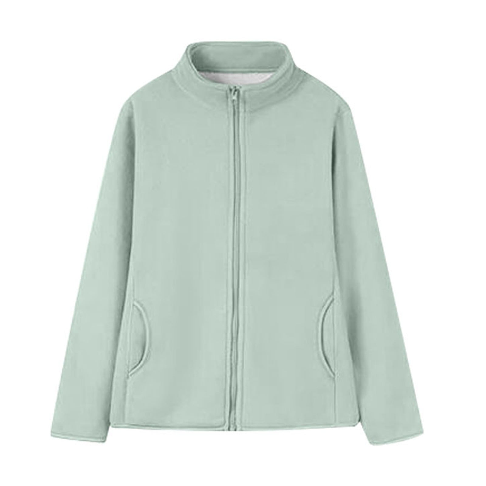 Women's Soft Lined Full Zip Polar Jacket Warm Coat Zip Vest Casual Wrap Jacket Hood Jacket Women Womens Snow Jacket Zip up Fuzzy Jacket Women plus Size Long Coats for Women Zipper Jacket Jacket Women