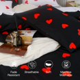 thumbnail image 3 of Airensky Red Heart Duvet Cover King Size - Ultra Soft and Breathable Bedding Comforter Cover Set, 3 Pieces, 1 Duvet Cover 90x104 Inches with Zipper Closure and 2 Pillowcases, Comforter Not Included, 3 of 6