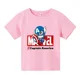thumbnail image 4 of Nueva camiseta de verano con estampado de dibujos animados para niños y niñas, de algodón, de manga corta, a la moda, para verano, 4 of 5