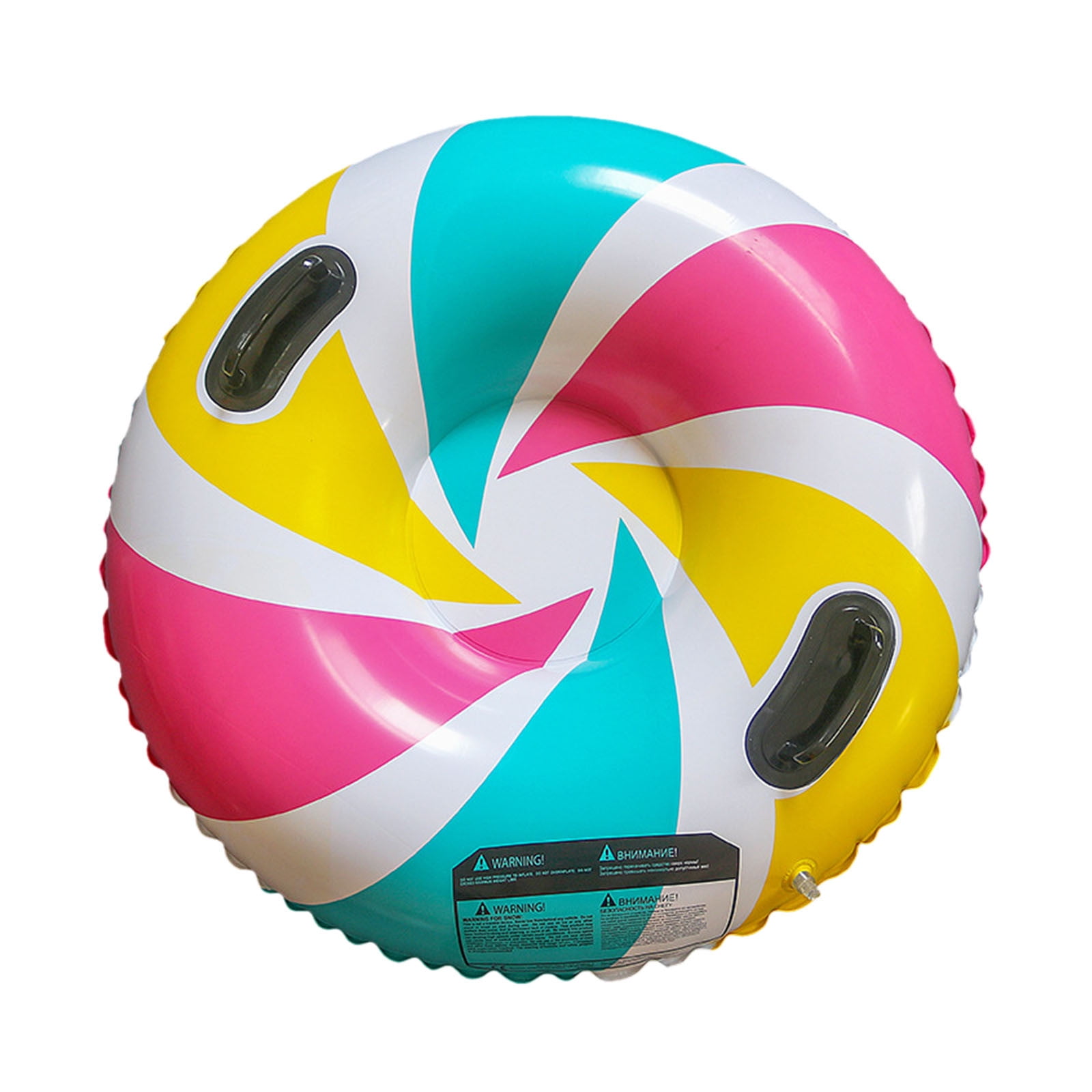 D Inflatable Snow Sled Tube 32 Inch For Winter Heavy Duty For Kids And Adults Outdoor Snow Fun