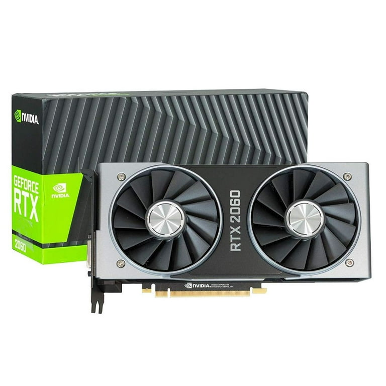 NVIDIA GEFORCE RTX 2060 6GB 8Pin GDDR6 Founders Edition Turing Architecture Graphics Card Brings The Power of Real-time ray tracing and AI to Games Walmart.com