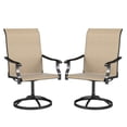 thumbnail image 3 of Outsunny Patio Swivel Chairs Set of 2, High Back Patio Dining Chairs with All-Weather Mesh Fabric and Metal Frame for Backyard, Porch or Garden, Brown, 3 of 10