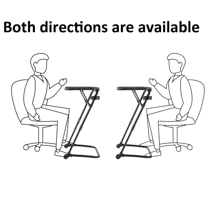 Mainstays Rectangle Multifunctional Adjustable Folding Indoor Table Black, 20.87"W x 14.76"D x 27.76"H