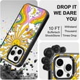 thumbnail image 5 of Magnetic Case for iPhone 14 Pro Max, 10ft Military-Grade Protection, Compatible with Magsafe, Shockproof Phone Case for iPhone 14 Pro Max - 70's Psychedelic Groovy Art - Clear Black, 5 of 7