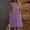 Purple, variant on Ayolanni Crew Neck Women Summer Dresses Black Sleeveless Cotton Linen Maxi Dress Casual Solid Daily Pleated Sundress with Pockets L