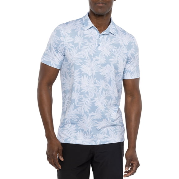 TravisMathew Men's Sea Journey Golf Polo (Ash Blue, XXL)