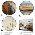 thumbnail image 3 of Designart "Morning Marshes Denmark Misty painting" Landscapes Metal Wall Decor, 3 of 5