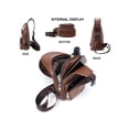 thumbnail image 7 of Arcticice PU Leather Sling Bag with Coin Purse for Men, Cross Body Bag with Earphone Hole USB Charging Port, Coffee, 7 of 7